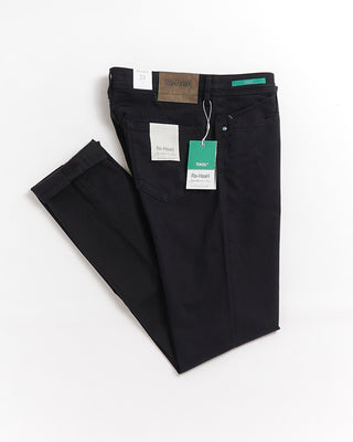 Re-HasH 'Rubens' Navy Cotton-Tencel Twill Five Pocket Pants