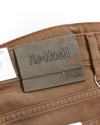 Re-HasH 'Rubens' Rust Cotton-Tencel Twill Five Pocket Pants