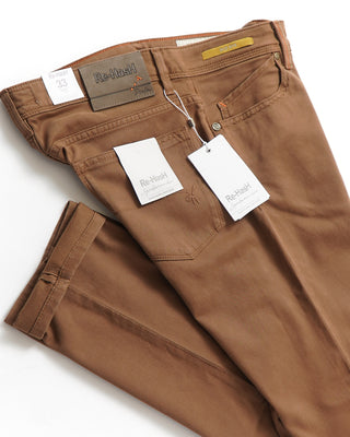 Re-HasH 'Rubens' Rust Cotton-Tencel Twill Pants