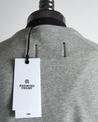 Reigning Champ Heather Grey Lightweight Terry Crewneck Sweater