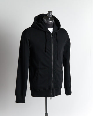Reigning Champ Black Lightweight Knit Terry Full Zip Hoodie
