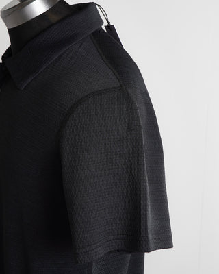 Reigning Champ Black Solotex Mesh Polo