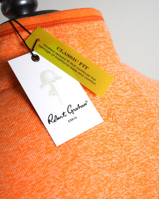 Robert Graham Handley 1/4 Zip Orange Sweater