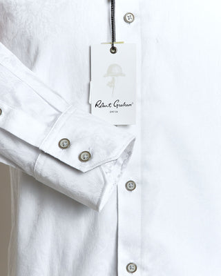 Robert Graham White Highland Jacquard Stretch Shirt