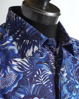 Robert Graham Navy Stretch Rambling Shirt