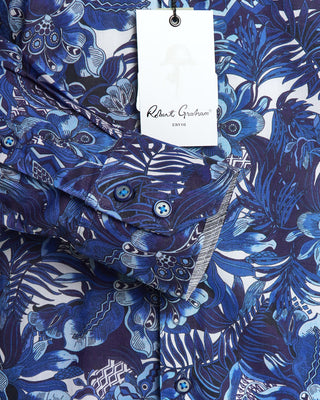 Robert Graham Navy Blue Rambling Floral Shirt