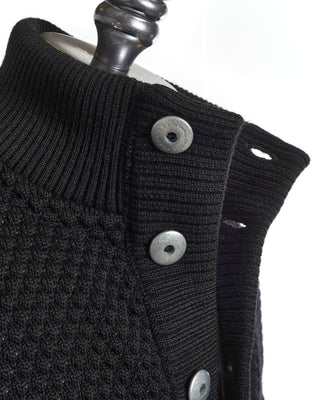S.N.S Herning Angler Bubble Knit Black Cardigan Sweater