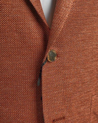 Tagliatore Cinnabar Brick Linen & Cotton Sport Jacket