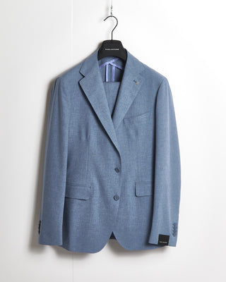 Tagliatore Exclusive Aqua Cotton & Silk Soft Suit 