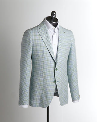 Tagliatore Linen & Wool Summer Houndstooth Check Sport Jacket 