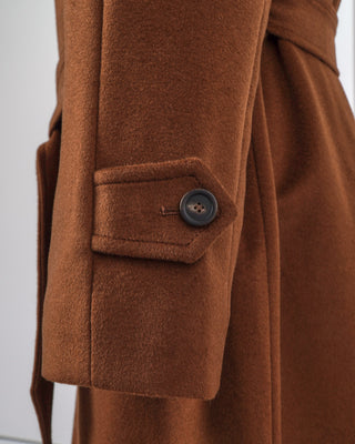 Tagliatore Solid Brown Wool Raglan Sleeve