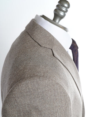 Tagliatore Super 110's Solid Wool Flannel Suit 