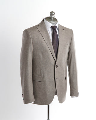 Tagliatore Sand Super 110's Solid Flannel Suit on Bust