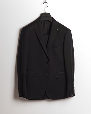 Super 110S Black Wool Solid Suit