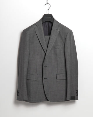 Tagliatore Super 130's Wool Grey Natural Stretch Suit 