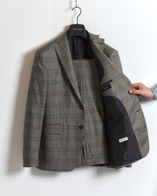 Super 110S Glencheck Plaid Flannel Suit