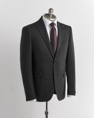 Tagliatore Charcoal Grey Super 130s Natural Stretch Nailhead Suit