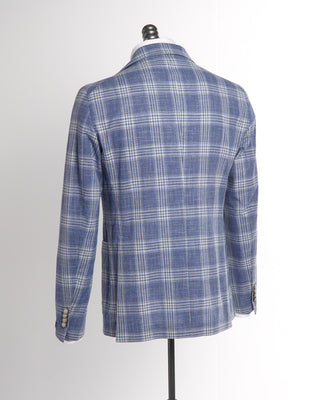 Tagliatore Wool Silk & Cotton Blue Summer Hopsack Sport Jacket