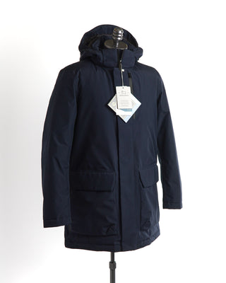 Woolrich Melton Blue Urban Light Goretex Carcoat Jacket