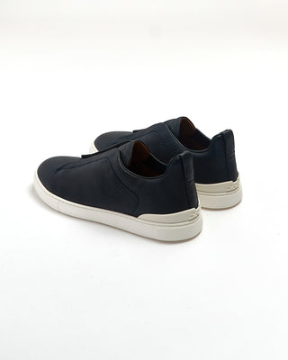 Ermengildo Zegna Navy Triple Stitch Low Top Sneaker