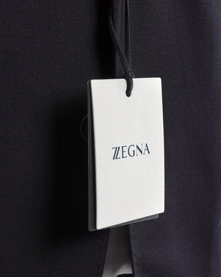 Z Zegna Drop 8 Navy Solid Wool Suit