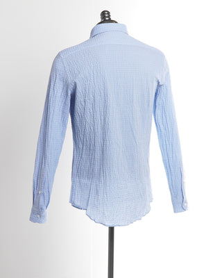 Textured Mini Check Shirt / Blue
