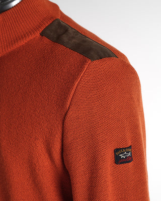 Cool Touch Pique 1/4 Zip Sweater / Orange